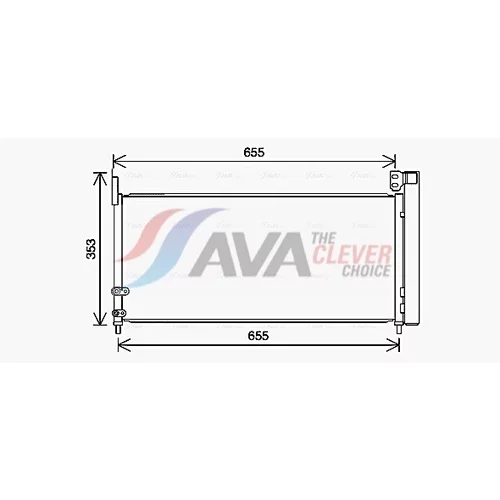 Kondenzátor klimatizácie AVA QUALITY COOLING TO5737D