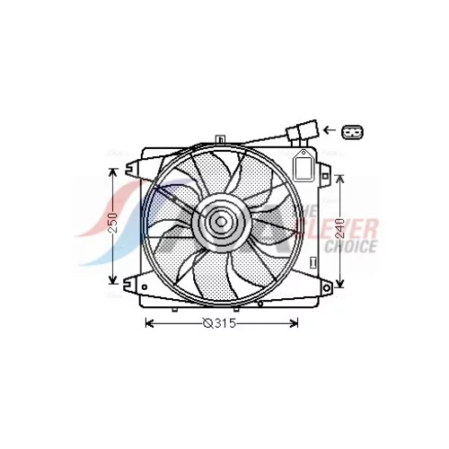 Ventilátor chladenia motora TO7555 (AVA QUALITY COOLING)
