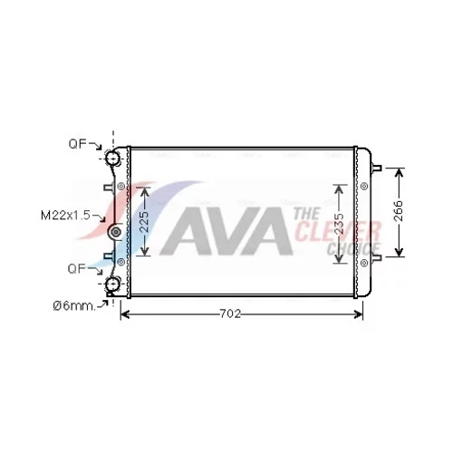 Chladič motora AVA QUALITY COOLING VNA2174