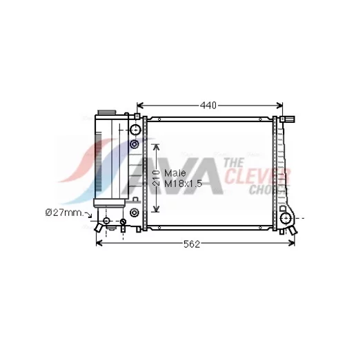 Chladič motora AVA QUALITY COOLING BW2082