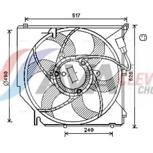 Ventilátor chladenia motora BW7520 (AVA QUALITY COOLING)