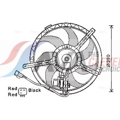 Ventilátor chladenia motora AVA QUALITY COOLING BW7534