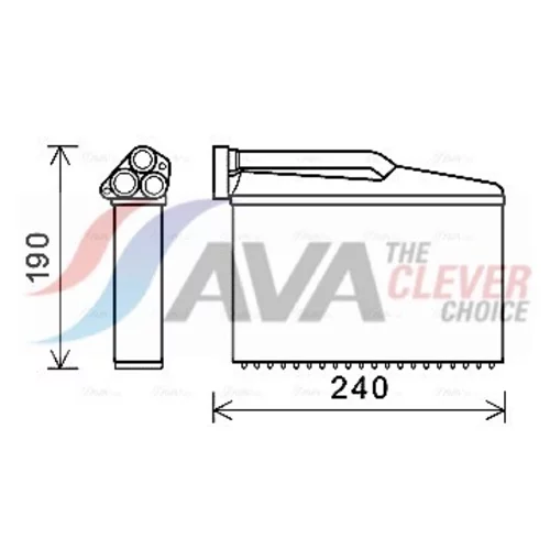 Výmenník tepla vnútorného kúrenia AVA QUALITY COOLING BWA6541