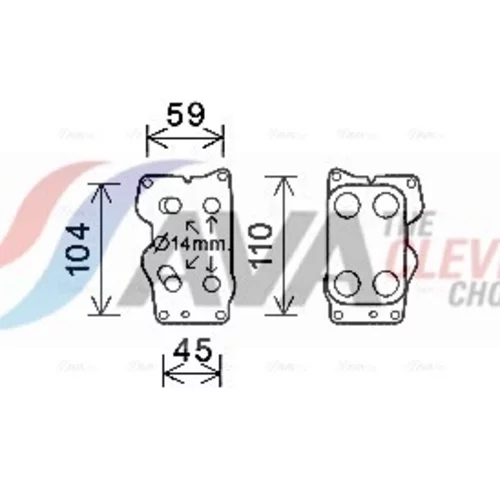 Chladič motorového oleja AVA QUALITY COOLING CN3307