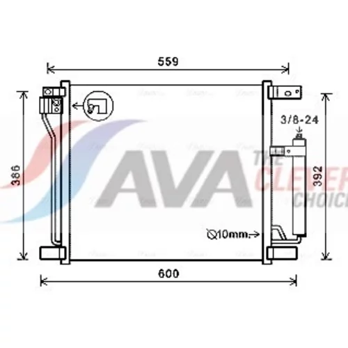 Kondenzátor klimatizácie AVA QUALITY COOLING DN5401D