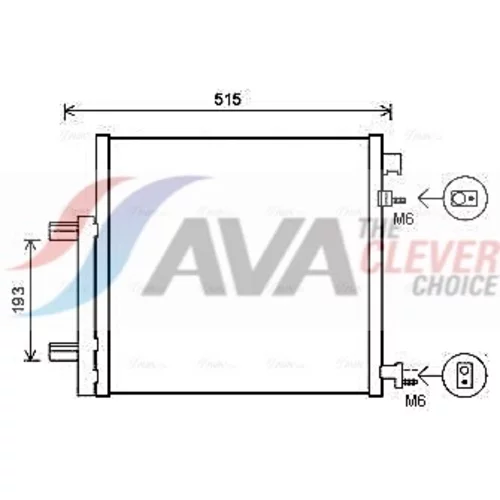 Kondenzátor klimatizácie AVA QUALITY COOLING DWA5140D