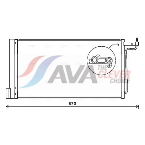 Kondenzátor klimatizácie AVA QUALITY COOLING FD5485D