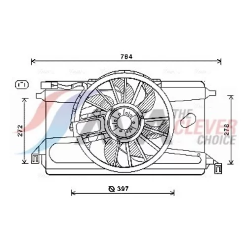 Ventilátor chladenia motora AVA QUALITY COOLING FD7562