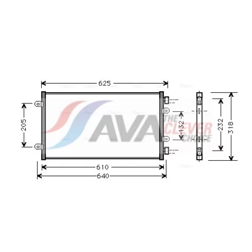 Kondenzátor klimatizácie AVA QUALITY COOLING FT5219