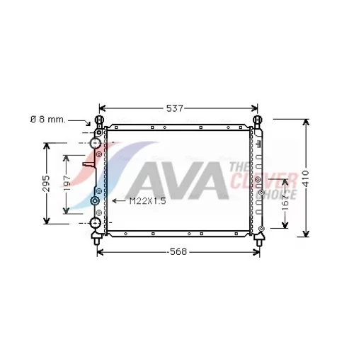 Chladič motora AVA QUALITY COOLING FTA2109