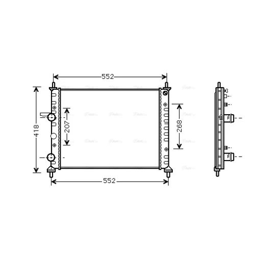 Chladič motora FTA2201 (AVA QUALITY COOLING)