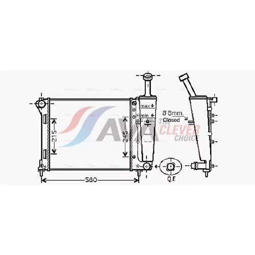 Chladič motora AVA QUALITY COOLING FTA2345