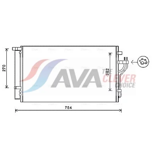 Kondenzátor klimatizácie HYA5279D (AVA QUALITY COOLING)