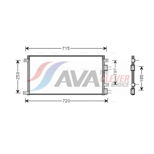 Kondenzátor klimatizácie IVA5058 (AVA QUALITY COOLING)