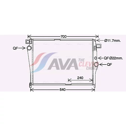 Chladič motora AVA QUALITY COOLING MS2703