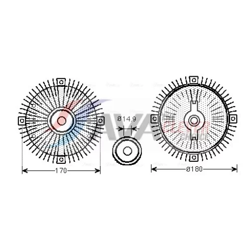 Spojka ventilátora chladenia AVA QUALITY COOLING MSC466