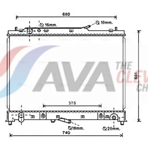 Chladič motora AVA QUALITY COOLING MZ2245