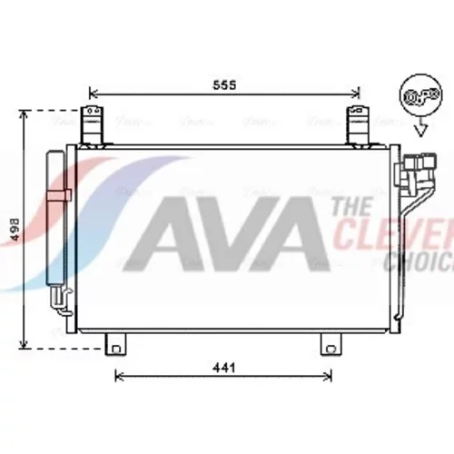 Kondenzátor klimatizácie MZ5264D (AVA QUALITY COOLING)