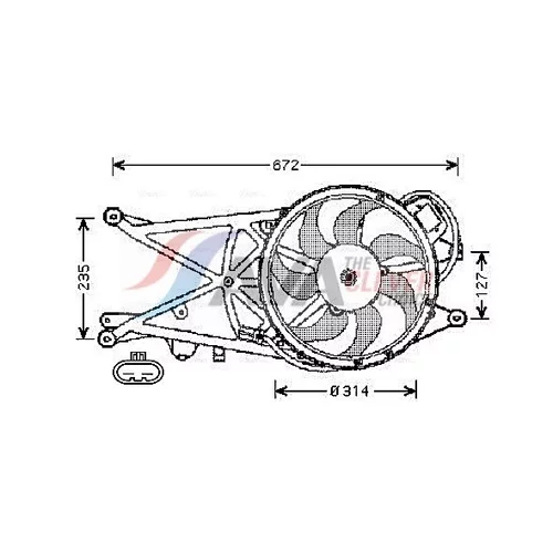 Ventilátor chladenia motora AVA QUALITY COOLING OL7530
