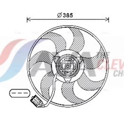 Ventilátor chladenia motora AVA QUALITY COOLING OL7670