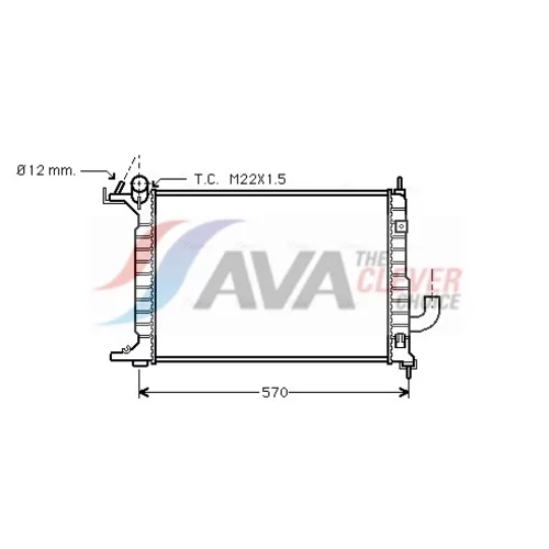 Chladič motora AVA QUALITY COOLING OLA2218