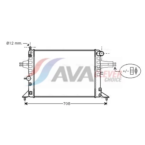 Chladič motora AVA QUALITY COOLING OLA2256