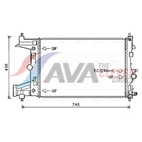 Chladič motora OLA2486 (AVA QUALITY COOLING)