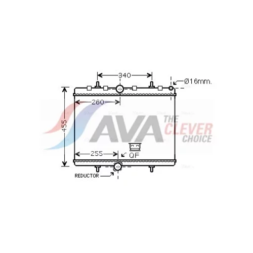 Chladič motora AVA QUALITY COOLING PE2314
