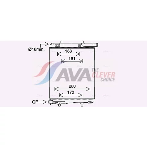 Chladič motora AVA QUALITY COOLING PE2411