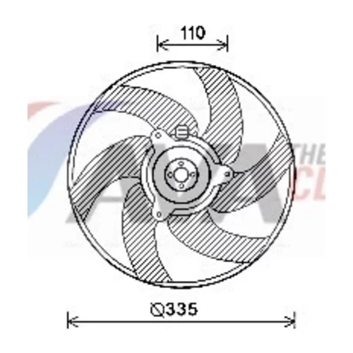 Ventilátor chladenia motora PE7552 (AVA QUALITY COOLING)