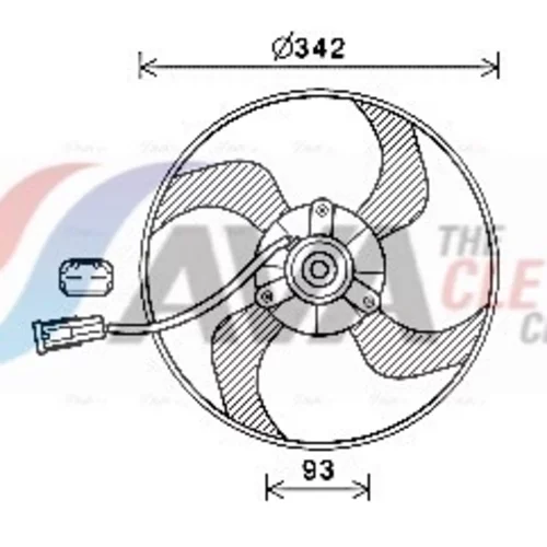 Ventilátor chladenia motora AVA QUALITY COOLING PE7557