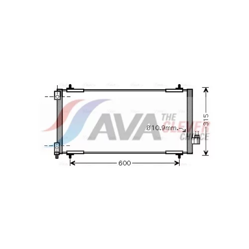 Kondenzátor klimatizácie AVA QUALITY COOLING PEA5301