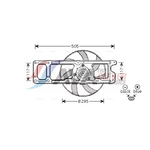 Ventilátor chladenia motora AVA QUALITY COOLING RT7537