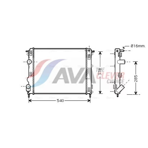 Chladič motora AVA QUALITY COOLING RTA2272