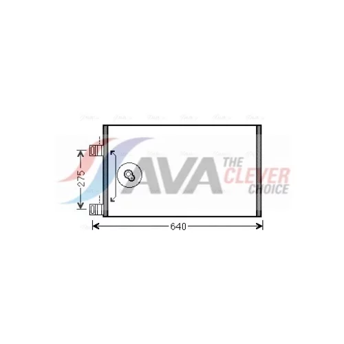 Kondenzátor klimatizácie AVA QUALITY COOLING RTA5444