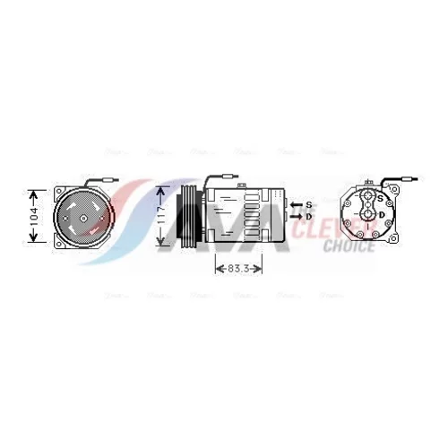 Kompresor klimatizácie RTAK403 (AVA QUALITY COOLING)