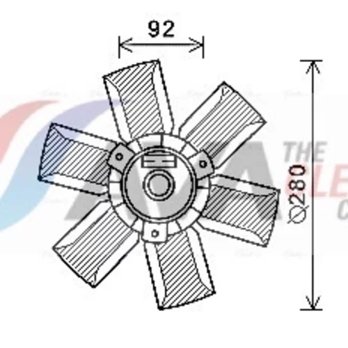 Ventilátor chladenia motora AVA QUALITY COOLING SA7023