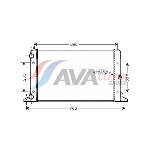 Chladič motora AVA QUALITY COOLING VNA2247