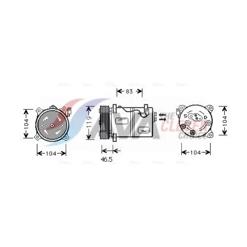 Kompresor klimatizácie AVA QUALITY COOLING VOAK095