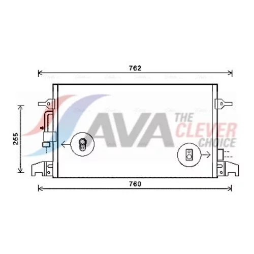 Kondenzátor klimatizácie AVA QUALITY COOLING AI5324