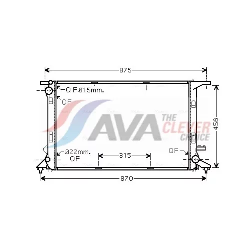 Chladič motora AVA QUALITY COOLING AIA2290