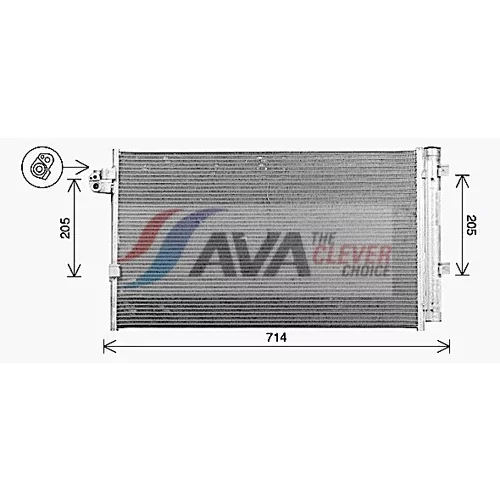 Kondenzátor klimatizácie AVA QUALITY COOLING BW5609D