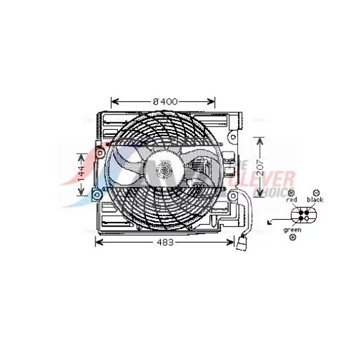Ventilátor chladenia motora AVA QUALITY COOLING BW7510