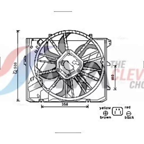 Ventilátor chladenia motora AVA QUALITY COOLING BW7528