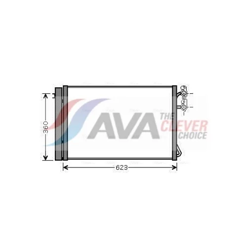Kondenzátor klimatizácie AVA QUALITY COOLING BWA5295D