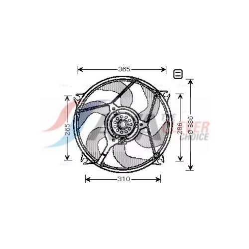 Ventilátor chladenia motora AVA QUALITY COOLING CN7531