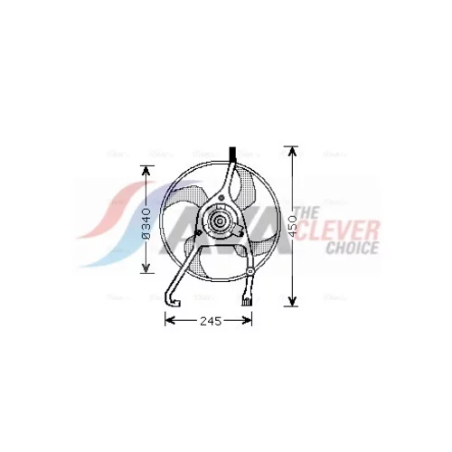Ventilátor chladenia motora AVA QUALITY COOLING CN7538