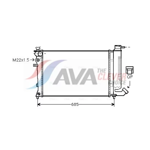 Chladič motora AVA QUALITY COOLING CNA2135