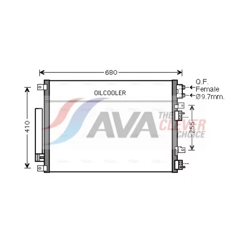 Kondenzátor klimatizácie AVA QUALITY COOLING CR5093D