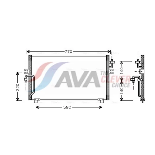 Kondenzátor klimatizácie AVA QUALITY COOLING DN5182